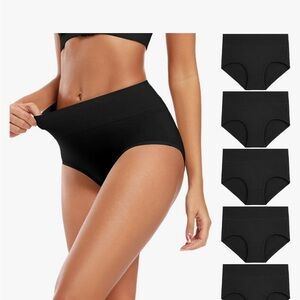 Black High-Waisted 5 pack of Underwear